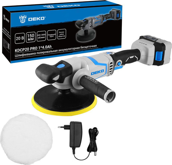 Полировальная машина Deko KDCP20 PRO / 081-1028 - фото