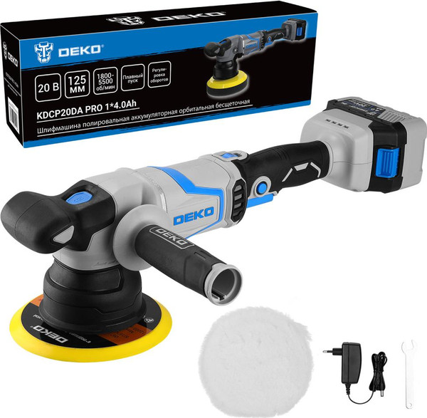 Полировальная машина Deko KDCP20DA PRO / 081-1029 - фото