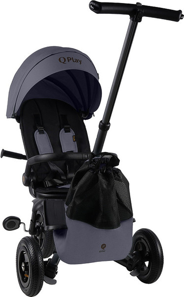 Трехколесный велосипед с ручкой QPlay S702 Rider Max Grey