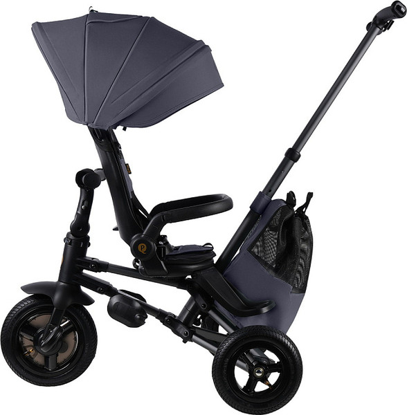 Трехколесный велосипед с ручкой QPlay S702 Rider Max Grey