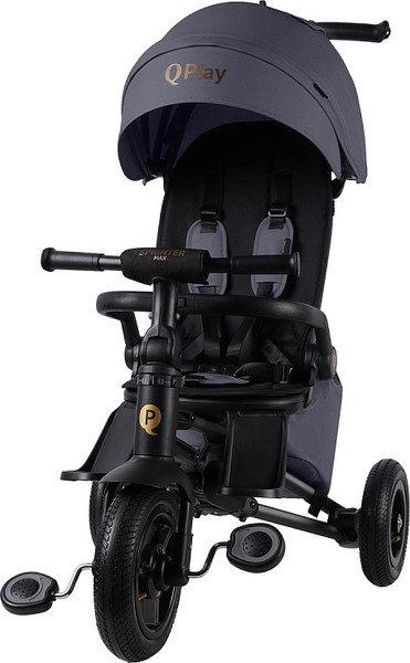 Трехколесный велосипед с ручкой QPlay S702 Rider Max Grey