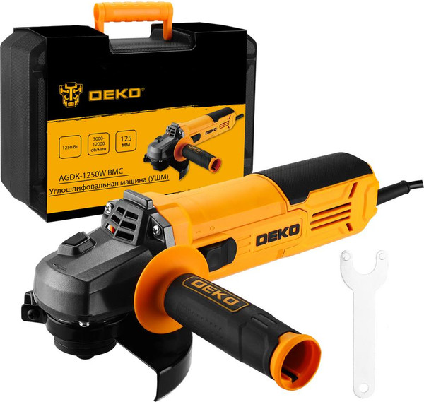 Угловая шлифовальная машина Deko AGDK-1250W / 084-1078 - фото