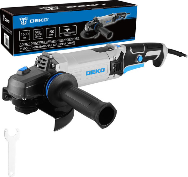 Угловая шлифовальная машина Deko AGDK-1600W PRO / 084-1081 - фото