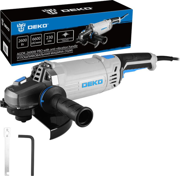 Угловая шлифовальная машина Deko AGDK-2600W PRO / 084-1083 - фото