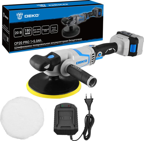 Полировальная машина Deko CP20 PRO / 084-1087 - фото