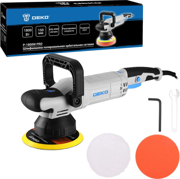 Полировальная машина Deko P-1800W PRO / 084-1098 - фото