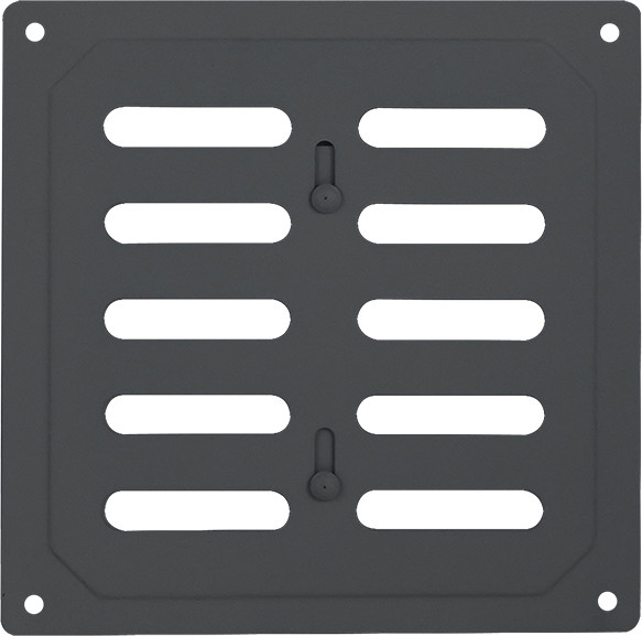 Решетка вентиляционная Нора-М 160x160 с заслонкой / 20170 - фото