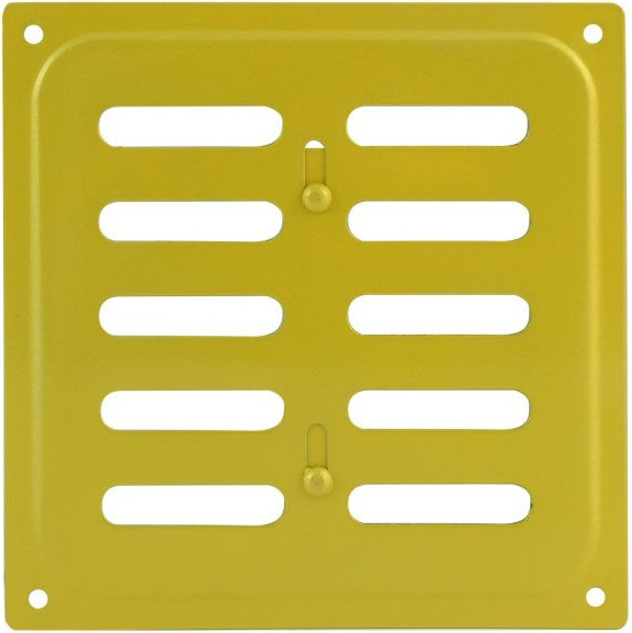 Решетка вентиляционная Нора-М 160x160 с заслонкой / 6615 - фото