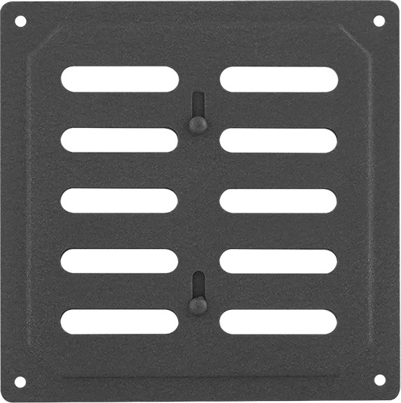 Решетка вентиляционная Нора-М 160x160 с заслонкой / 19369 - фото