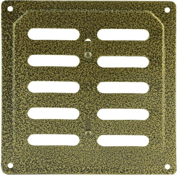 Решетка вентиляционная Нора-М 160x160 с заслонкой / 6614 - фото