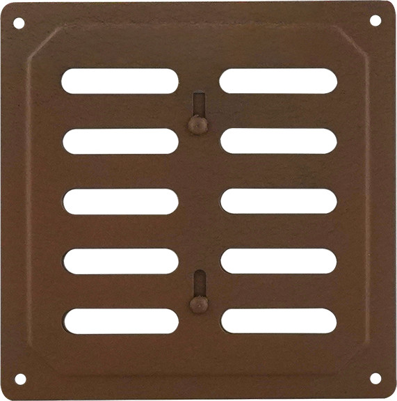 Решетка вентиляционная Нора-М 160x160 с заслонкой / 19368 - фото