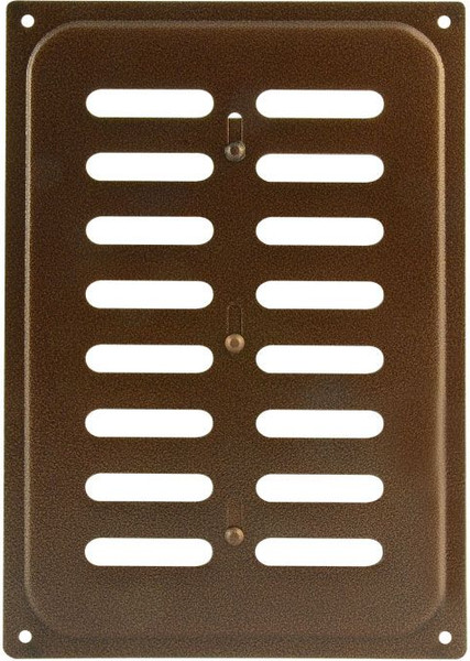 Решетка вентиляционная Нора-М 165x240 с заслонкой / 4847 - фото