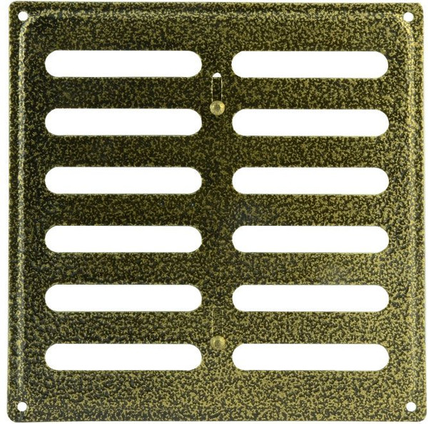 Решетка вентиляционная Нора-М 200x200 с заслонкой / 12921 - фото