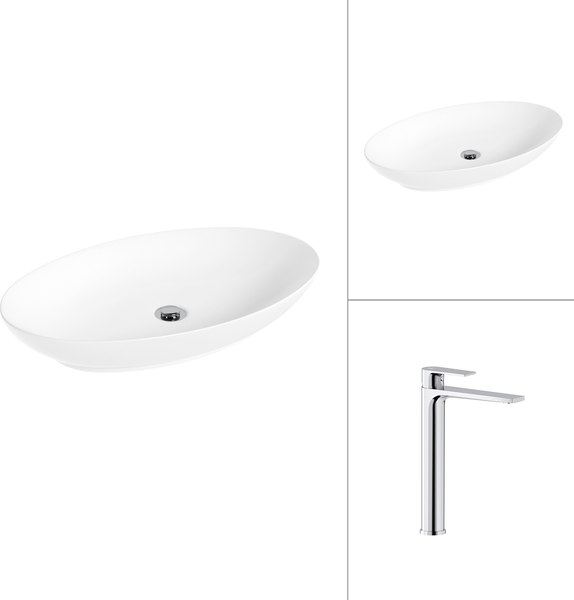 Умывальник со смесителем Lauter 21571 + Reef 21CK8678C - фото