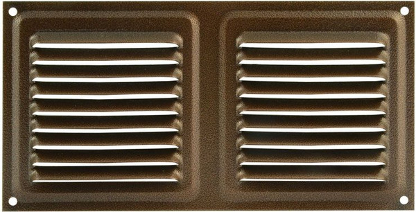 Решетка вентиляционная Нора-М 100x200 с сеткой / 7217 - фото