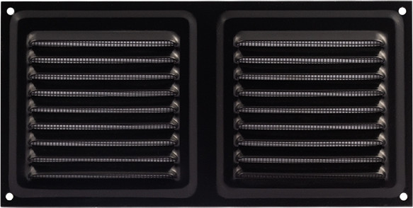 Решетка вентиляционная Нора-М 100x200 с сеткой / 18326 - фото