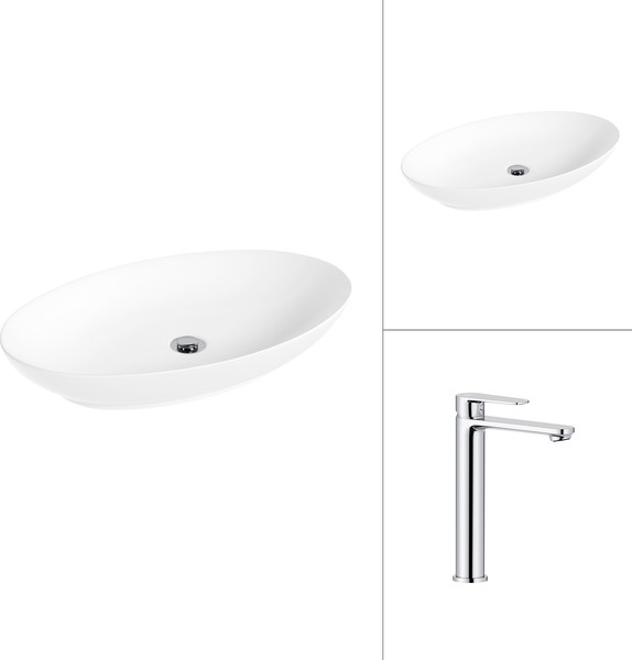 Умывальник со смесителем Lauter 21571 + Moon 21СK81691C - фото