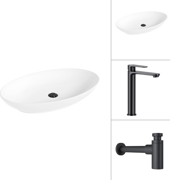 Умывальник со смесителем Lauter 21571 + Moon 21СК8691BS с сифоном 21635B - фото