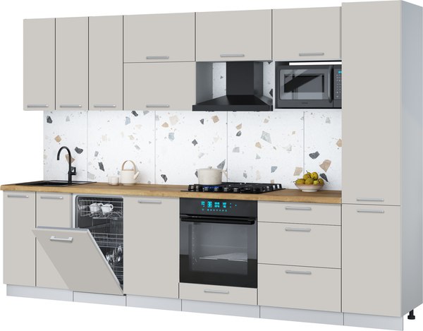 Кухонный гарнитур Интерлиния Мила Gloss 3.1-ПМ4 - фото