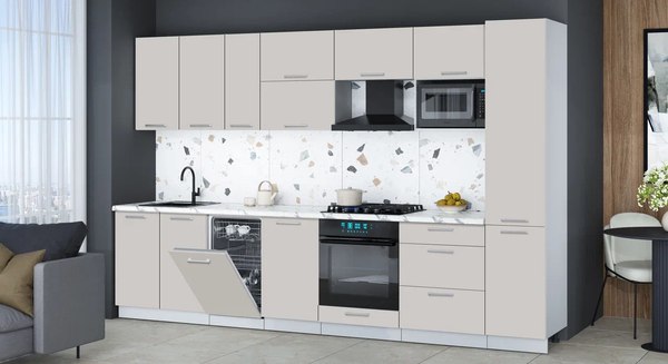 Кухонный гарнитур Интерлиния Мила Gloss 3.3-ПМ4