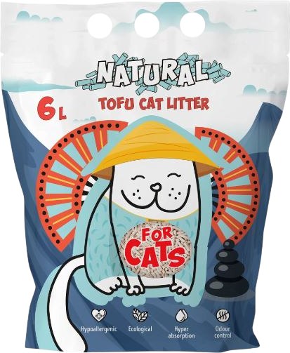 Наполнитель для туалета For Cats Tofu Natural комкующийся без запаха / TUZ942 - фото