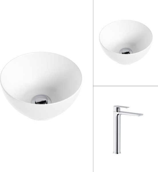 Умывальник со смесителем Lauter 21601E + Reef 21CK8678C - фото