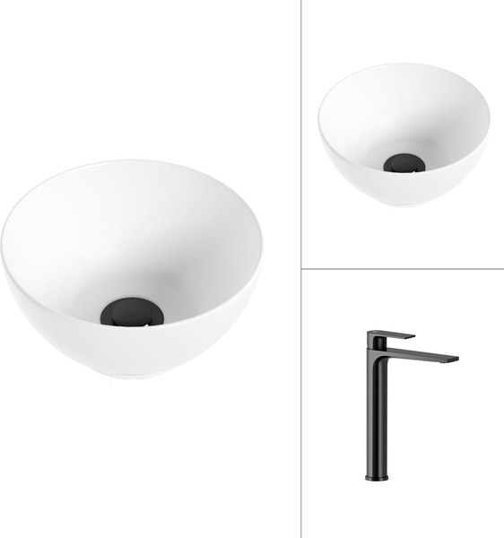 Умывальник со смесителем Lauter 21601E + Reef 21CK8678BS - фото