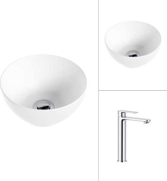 Умывальник со смесителем Lauter 21601E + Moon 21СK81691C - фото