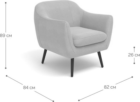 Кресло мягкое Rivalli Леннокс