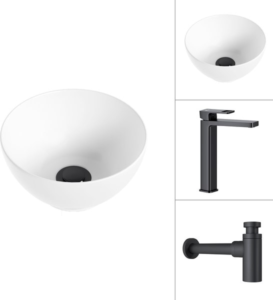 Умывальник со смесителем Lauter 21601E + Cascade 21СК0655BS с сифоном 21635B - фото