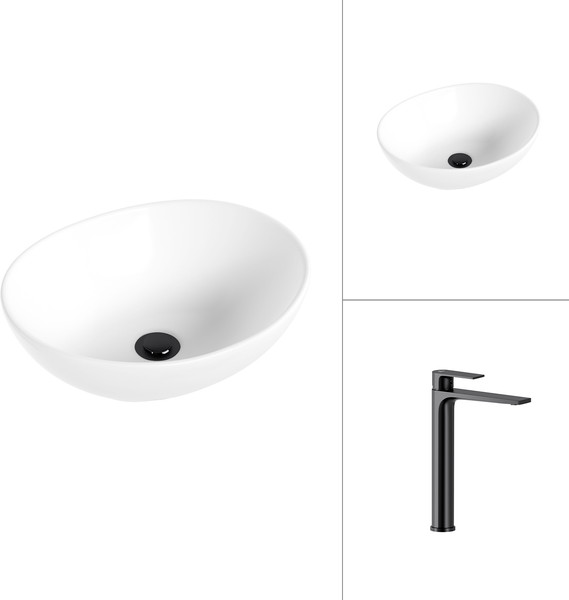 Умывальник со смесителем Lauter 21652 + Reef 21CK8678BS - фото