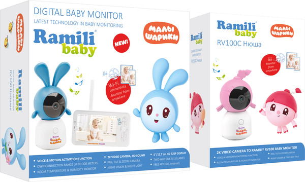 Видеоняня Ramili Крошик и Нюша. Малышарики / RV100X2KROSHNUSHA