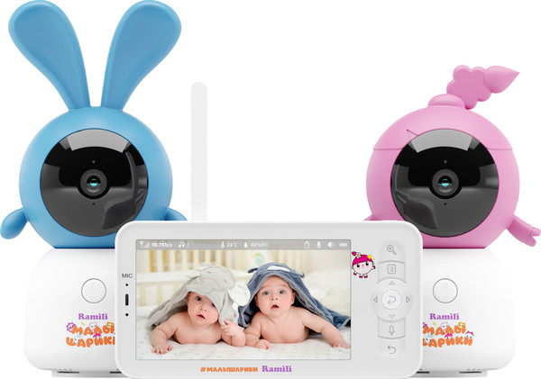 Видеоняня Ramili Нюша и Крошик. Малышарики / RV100X2NUSHAKROSH - фото