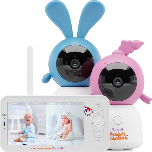 Видеоняня Ramili Нюша и Крошик. Малышарики / RV100X2NUSHAKROSH