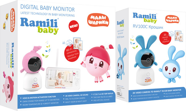 Видеоняня Ramili Нюша и Крошик. Малышарики / RV100X2NUSHAKROSH