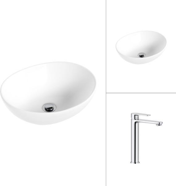 Умывальник со смесителем Lauter 21652 + Moon 21СK81691C - фото