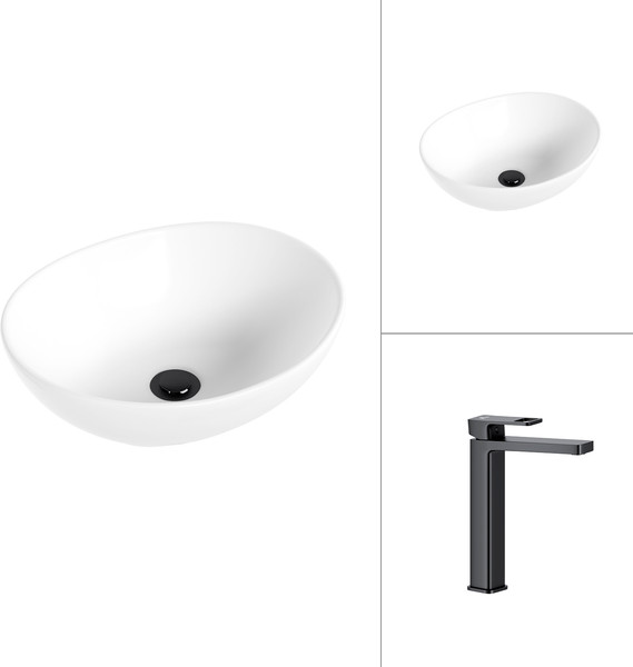 Умывальник со смесителем Lauter 21652 + Cascade 21СК0655BS - фото