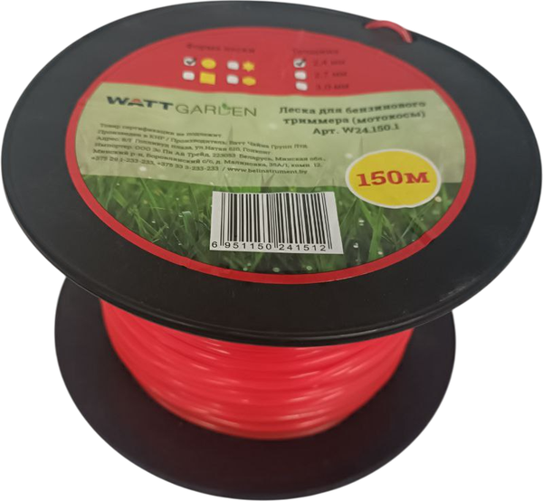 Леска для триммера Watt 2.4 / W24.150.1 - фото