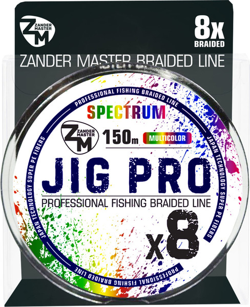 Леска плетеная ZanderMaster JIG PRO 8x0.27мм Multicolor / 31791 - фото