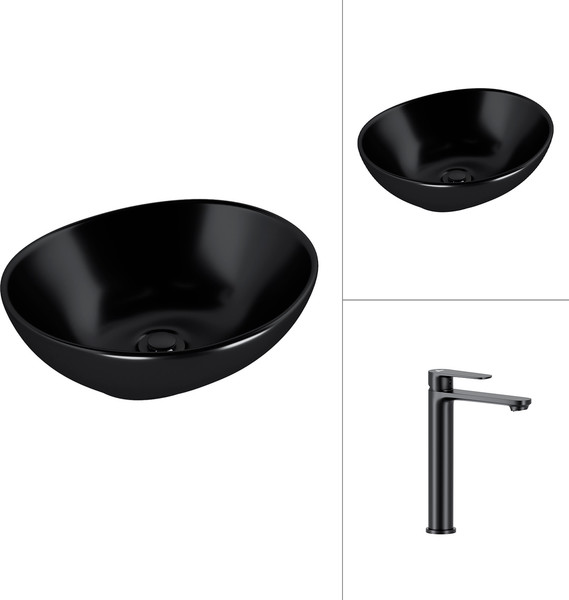 Умывальник со смесителем Lauter 21652-A + Moon 21СК8691BS - фото