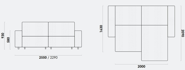Диван угловой Rivalli Уолтер ШП 1000 + оттоманка