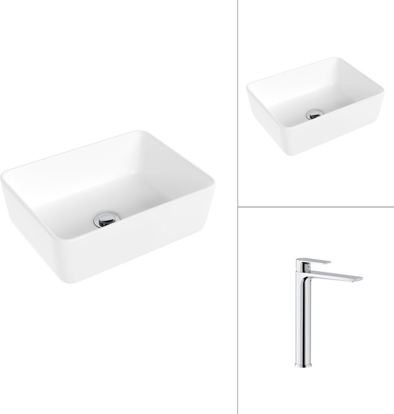 Умывальник со смесителем Lauter 21674B + Reef 21CK8678C - фото