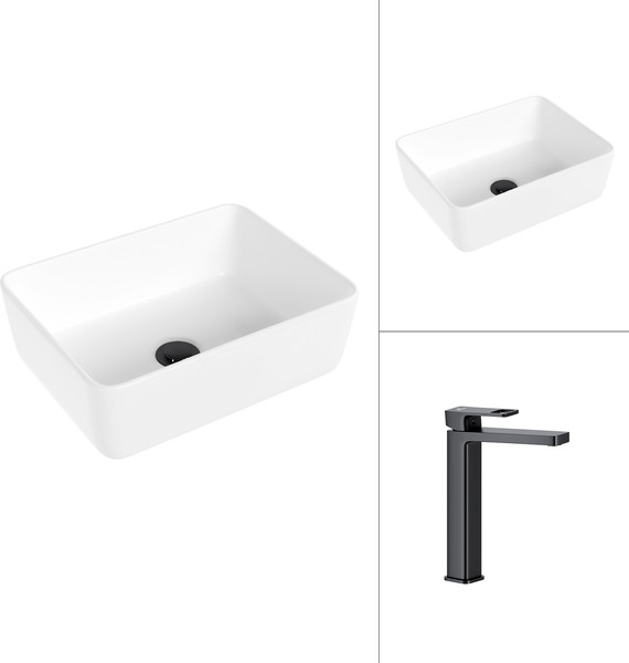 Умывальник со смесителем Lauter 21674B + Cascade 21СК0655BS - фото