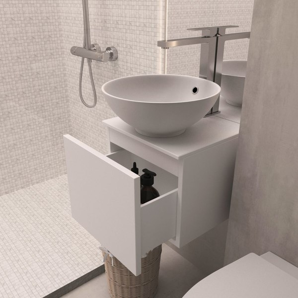 Тумба под умывальник ЗОВ Кито 50 / K50LW0MWMC-LDSPWС1 - фото