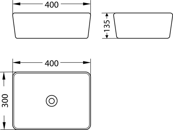 Умывальник со смесителем Lauter 21674B + Cascade 21СК0655BS с донным клапаном 21190B