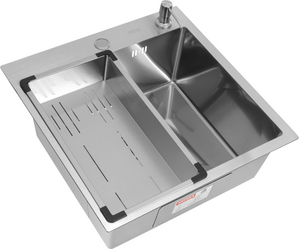 Мойка кухонная Arfeka ECO AR 50x50+CL AR G+DS AR Satin Decor Millet - фото