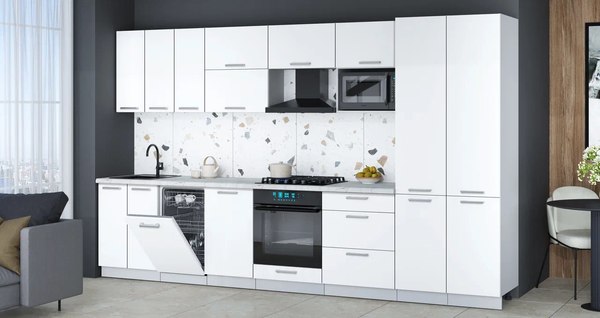 Кухонный гарнитур Интерлиния Мила Gloss 3.5-ПМ4