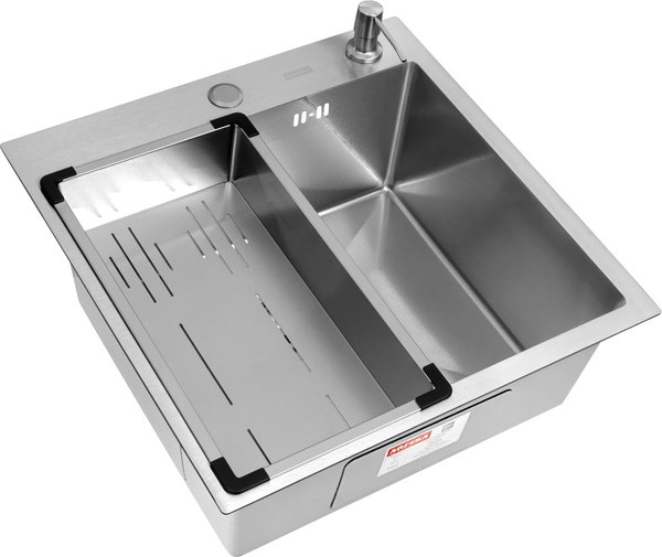 Мойка кухонная Arfeka ECO AR 50x50+CL AR G+DS AR Decor Volcanic - фото