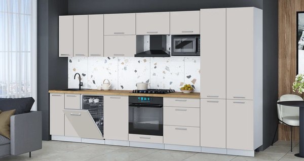 Кухонный гарнитур Интерлиния Мила Gloss 3.5-ПМ4