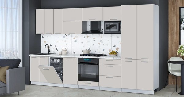 Кухонный гарнитур Интерлиния Мила Gloss 3.5-ПМ4